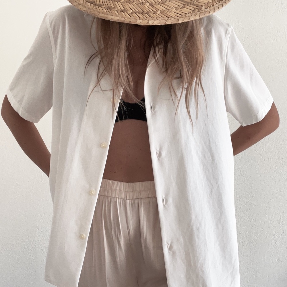 Creamy Button Up